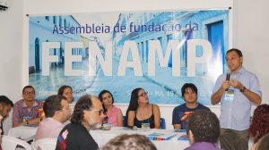 Fundação da Fenamp em evento sediado no Sindsemp/MA, maio de 2016.